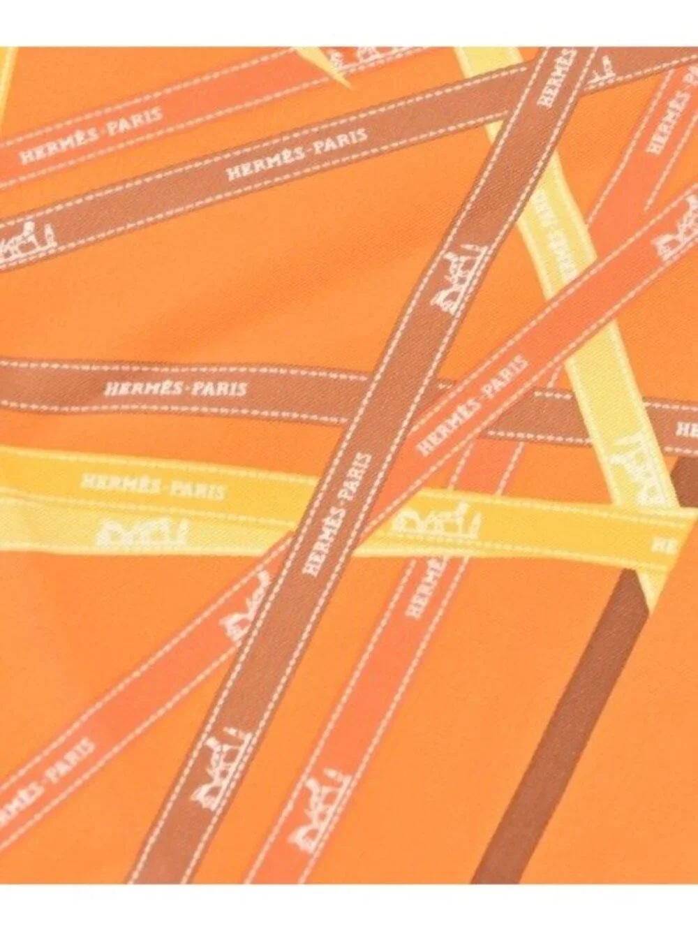 ★SOLD★ Hermes Bandana Scarf Orange - Picture 4 of 5